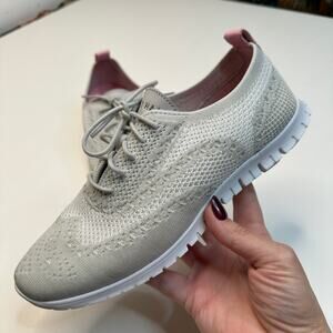 Cole Haan Zerogrand Stitchlite Gray Pink Wingtip Oxford Sneakers